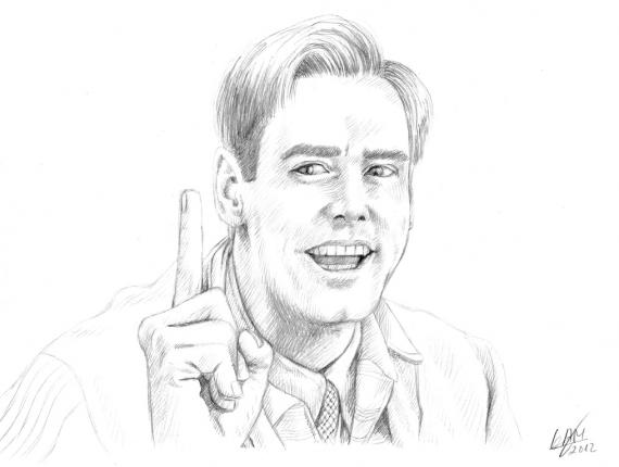 Jim Carrey portrait retrat retrato