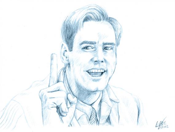 Jim Carrey portrait retrat retrato