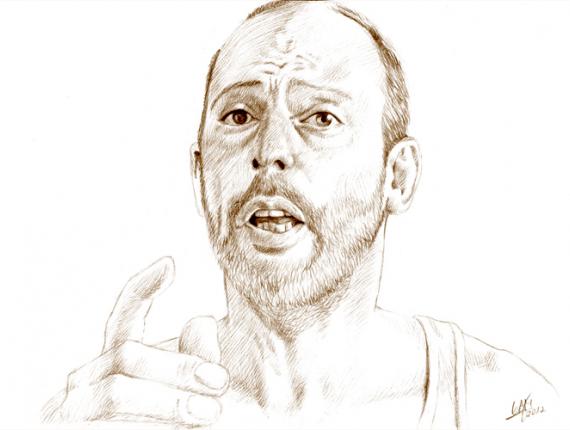 Jean Reno El profesional Leon portrait retrat retrato