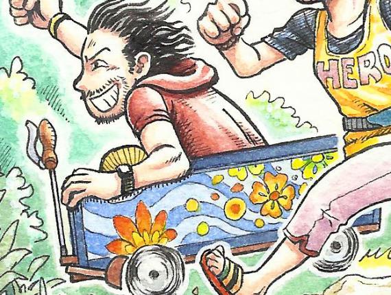 un lloc estrany noia conill chica conejo bunny girl amics amigos friends aventura adventure aquarel·la acuarela watercolor