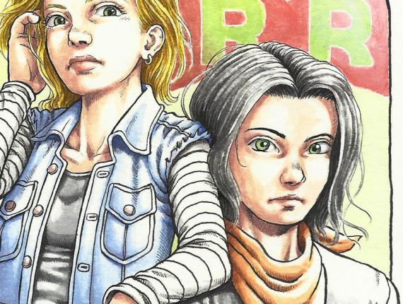 Dragon Ball Bola de Drac Bola de dragón A18 A17 C18 C17 aquarel·la acuarela watercolor