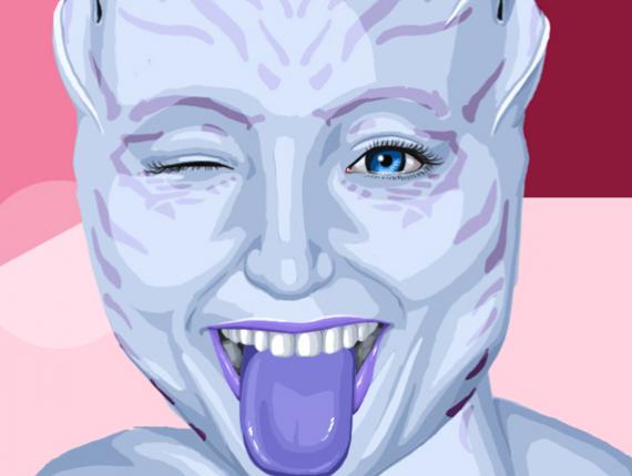 asari Mass Effect bioware retrat retrato portrait