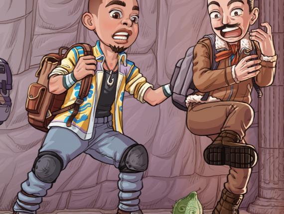 Un Lloc Estrany personatges personajes characters amics amigos friends noia chica girl home hombre man aventura adventure serp serpiente snake color digital