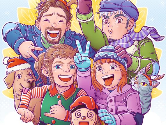 bon nadal feliz navidad Merry Christmas Tió amics amigos friends mascota pet gat gato cat gos perro dog felicitat felicidad happiness