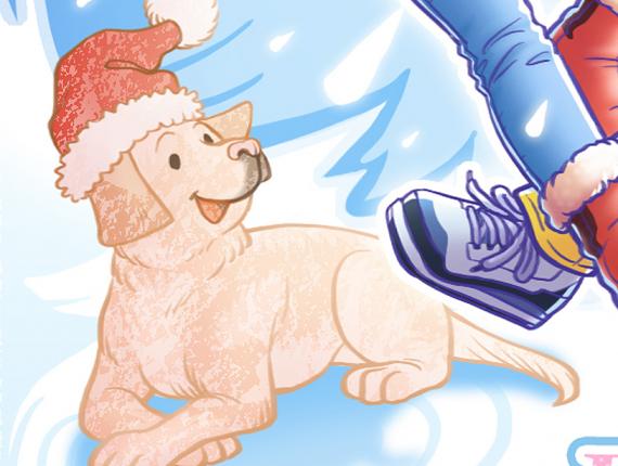 Bon Nadal Feliz Navidad Merry Christmas 2023 Tió Tio gos perro dog ninot de neu muñeco de nieve Snowman amics amigos friends parella pareja couple dibuix digital dibujo digital digital drawing digital art