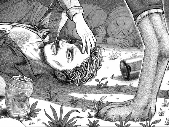 noia conill chica conejo girl rabbit home borratxo hombre borracho drunk man manga