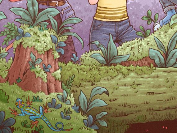 Un Lloc Estrany personatges personajes characters amics amigos friends noia chica girl nen gat niño gato cat boy color digital noi dimoni chico demonio devil boy animals animales