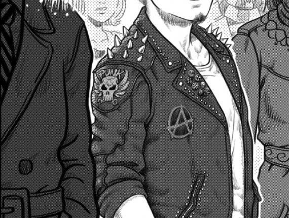 pàgina página page manga un lloc estrany noi chico boy punk noia gata chica gato cat girl