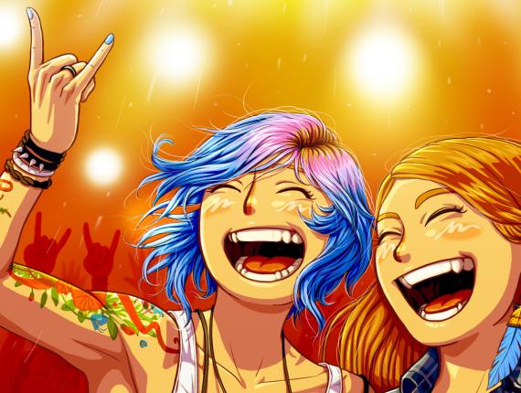 Life is Strange Before the Storm Videojoc videojuego videogame Dontnod Entertainment Chloe Rachel parella pareja couple ball baile dance concert concierto rock riure risa laugh