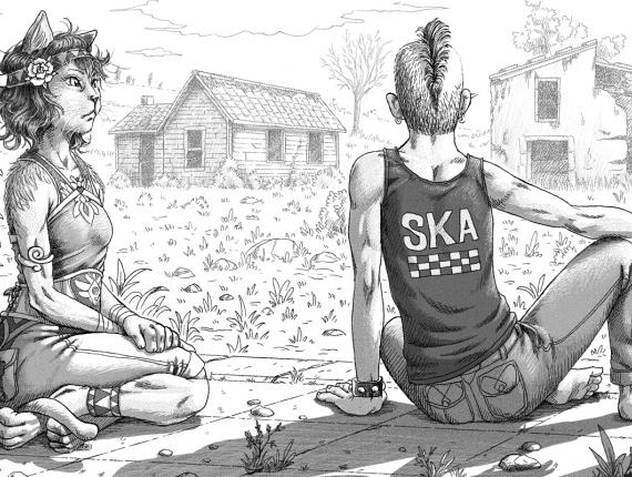 noia gat chica gato cat girl punk noi chico boy parella pareja  couple SKA