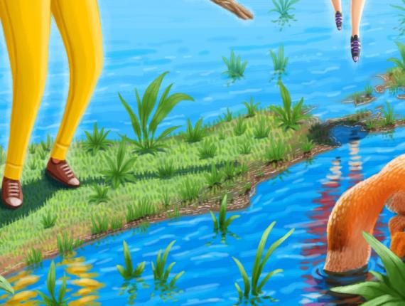 un lloc estrany noi chico boy noia chica girl parella pareja couple aventura adventure guineu zorro fox núvols nubes clouds excursió excursió excursion cel blau cielo azul blue sky