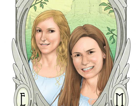 Elisenda Marta germanes hermanas sisters retrat retrato portrait