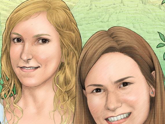 Elisenda Marta germanes hermanas sisters retrat retrato portrait