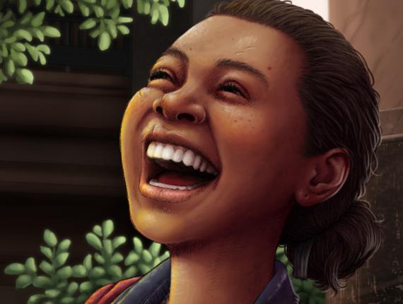 The Last of Us Left Behind fan art naughty dog naughtydog Play Station Playstation Ellie Riley riure risa laugh