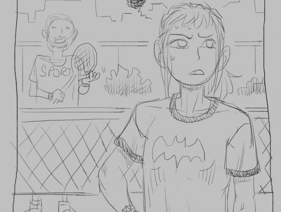 Un Lloc Estrany personatges personajes characters amics amigos friends noia chica girl home hombre man color digital Tennis esport deporte sport