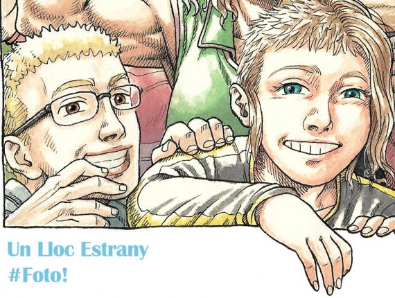 un lloc estrany amics amigos friends noia gat chica gato cat girl noi dimoni chico demonio devil boy noia conill chica conejo bunny rabbit girl