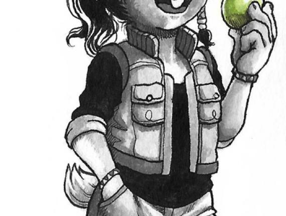 un lloc estrany noi dimoni chico demonio devil boy noia conill chica conejo bunny girl amics amigos friends fruites frutas fruits