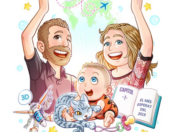 família familia family pare padre papa dad father mare madre mama mother fill hijo son gat gato cat macross robotech Valkyrie body bebé nadó Infant bodysuit