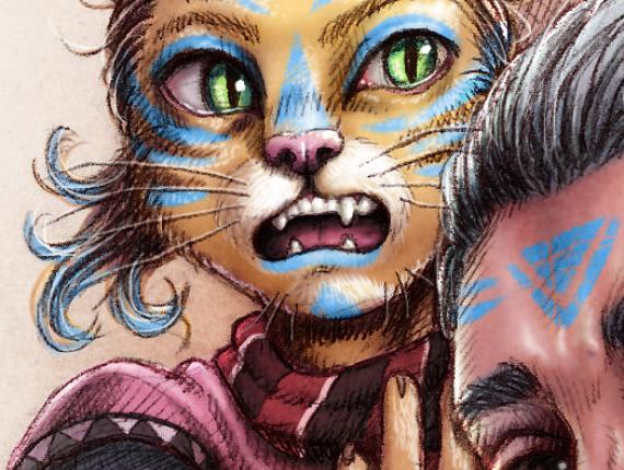 Un Lloc Estrany personatges personajes characters amics amigos friends noia chica girl home hombre man noia gat chica gato cat girl color digital