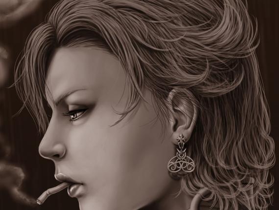 personatge personaje character cigar cigarro tabac tabaco tobacco noia chica girl