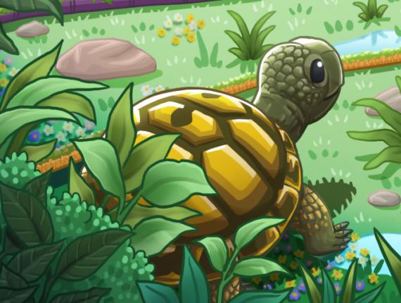 Un Lloc Estrany personatges personajes characters amics amigos friends noia chica girl color digital noi dimoni chico demonio devil boy animals animales tortuga turtle mona mono monkey lemur paisatge paisaje landscape castell en runes castillo en ruinas castle in rubble