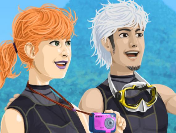 persoantges personajes characters pèl-roja peliroja Redhead blanc blanco white platja playa beach