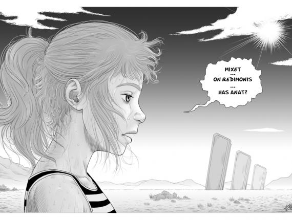 Un Lloc Estrany personatge personaje character noia chica girl sola alone digital