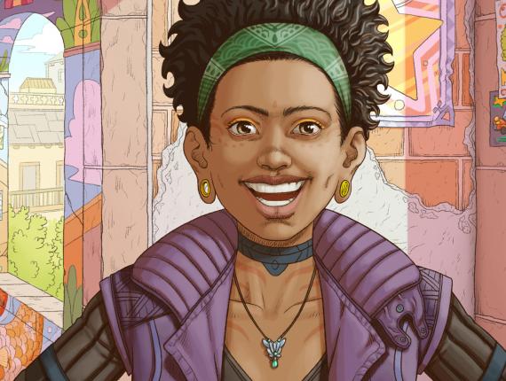 un lloc estrany noia chica girl afroamericana African American girl feliç feliz happy somriure sonrisa smile pintures paret pinturas pared wall paintings