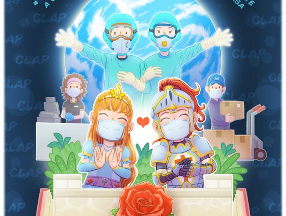 Sant Jordi 2020 princesa cavaller drac rosa llibre princesa caballero dragón rosa libro princess knight dragon rose book stay home quédate en casa queda't a casa metges médicos doctors coronavirus COVID-19