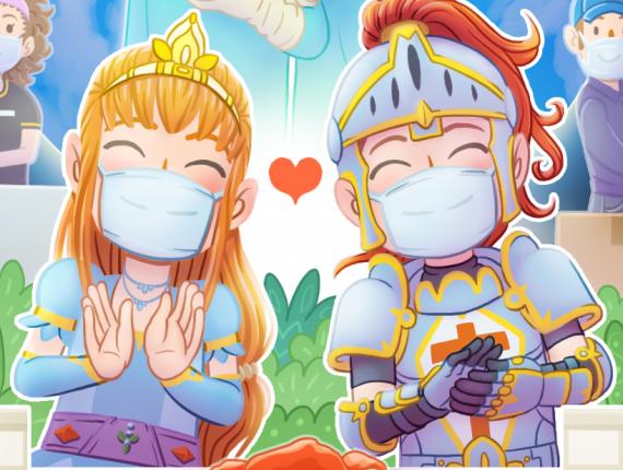 Sant Jordi 2020 princesa cavaller drac rosa llibre princesa caballero dragón rosa libro princess knight dragon rose book stay home quédate en casa queda't a casa metges médicos doctors coronavirus COVID-19