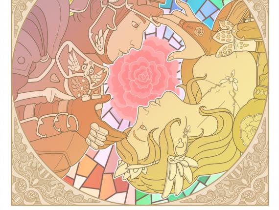 Sant Jordi cavaller caballero knight rosa rose princesa princess