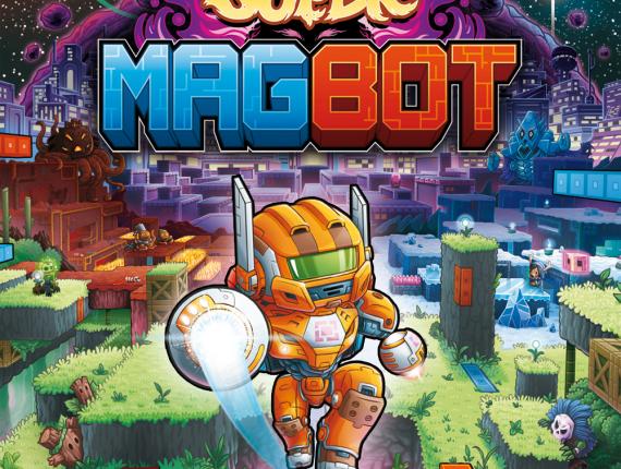 Super MAGBOT AstralPixel Astral Pixel logo videogame videojoc videojuego vectorial cartell cartel poster cover coberta cubierta robot Key Art Team17