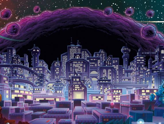 Super MAGBOT AstralPixel Astral Pixel logo videogame videojoc videojuego vectorial cartell cartel poster cover coberta cubierta robot Key Art Team17