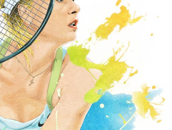 Maria Sharapova tenista tennis player retrat retrato portrait