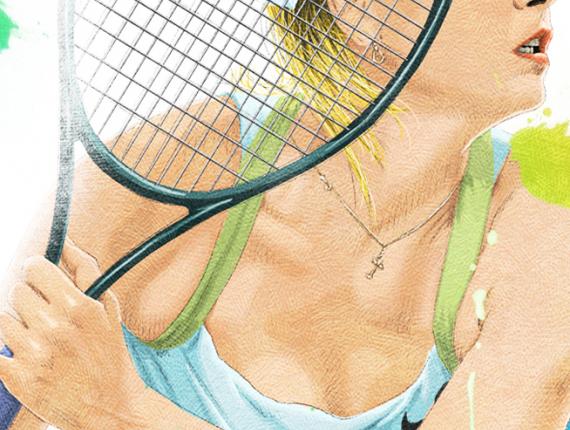 Maria Sharapova tenista tennis player retrat retrato portrait