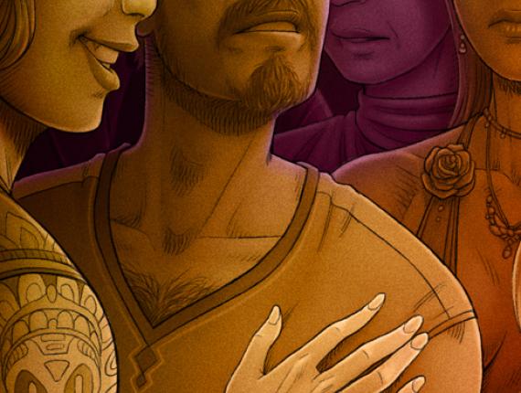 Un Lloc Estrany personatges personajes characters amics amigos friends noia chica girl home hombre man color digital dimoni demonio devil