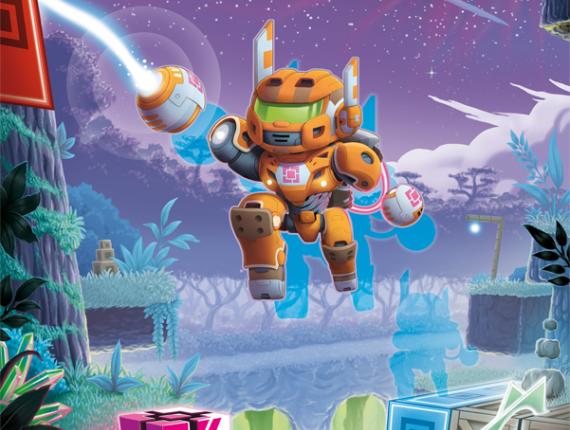 Super MAGBOT AstralPixel Astral Pixel logo videogame videojoc videojuego vectorial cartell cartel poster cover coberta cubierta robot