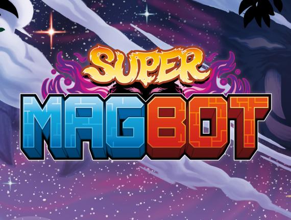 Super MAGBOT AstralPixel Astral Pixel logo videogame videojoc videojuego vectorial cartell cartel poster cover coberta cubierta robot