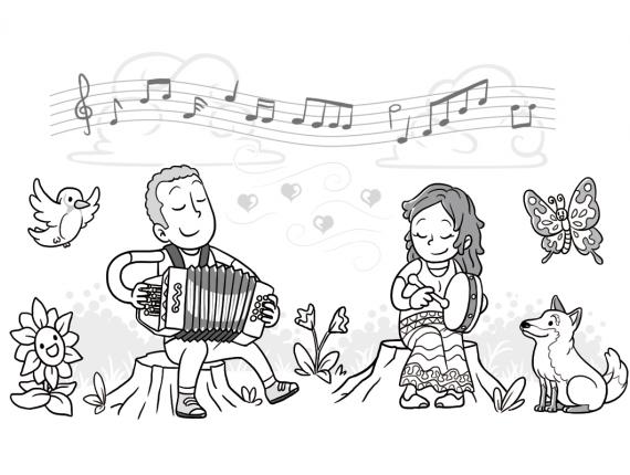 família familia family animals animales intruments instrumentos