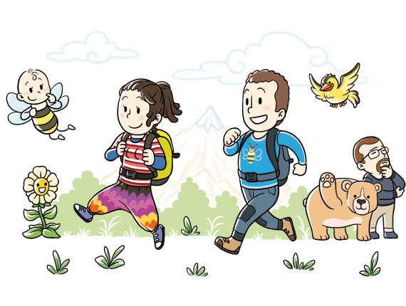 família familia family animals animales trekking excurció excursión tour