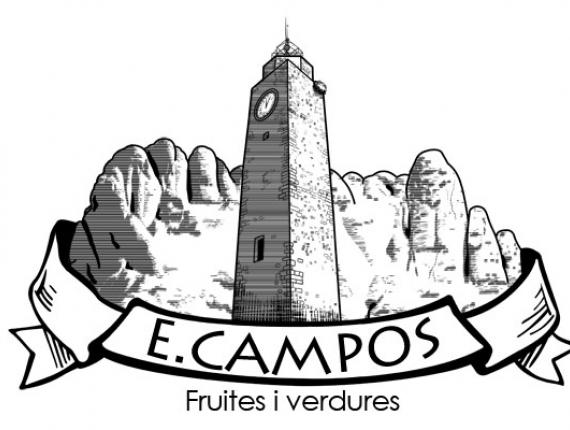 logotip logotipo logo E.CAMPOS fruites i verdures