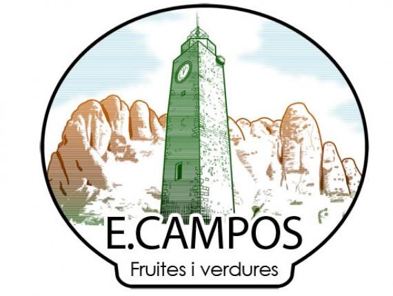 logotip logotipo logo E.CAMPOS fruites i verdures
