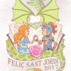 Sant Jordi princesa princess cavaller caballero knight drac dragón dragon senyera flag rosa rose