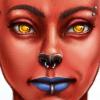 un lloc estrany cara face retrat retrato portrait somriure sonrisa smile personatge personaje character noia chica girl piercing tattoo dimoni demonio devil demon