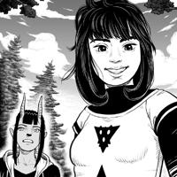 Un Lloc Estrany personatges personajes characters amigues amigas friends noia chica girl noia dimoni chica demonio demon girl digital