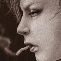 Pausa personatge personaje character cigar cigarro tabac tabaco tobacco noia chica girl