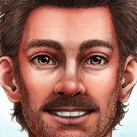 un lloc estrany cara face retrat retrato portrait somriure sonrisa smile personatge personaje character noi chico boy bigoti bigote moustache tupè tupé toupee