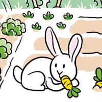 Escena 4/5 família familia family hort huerto orchard conill conejo rabbit pagès labrador