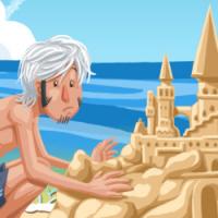 Pèl-roja_Pèl-blanc "aigüa HA HA HA" persoantges personajes characters pèl-roja peliroja Redhead blanc blanco white platja playa beach